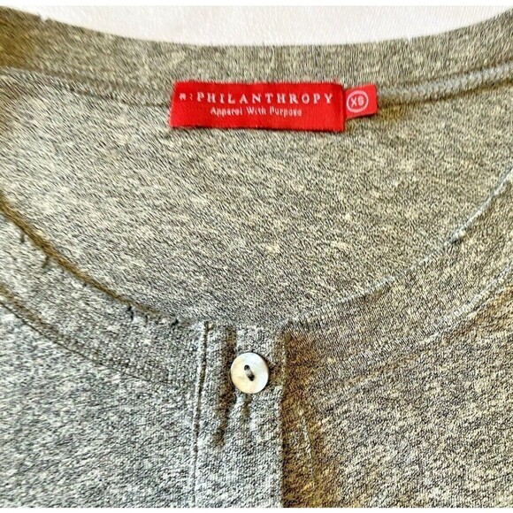 n:Philanthropy Breeze Romper Size XS Gray Distressed Short Sleeve Shorts - Picture 3 of 11